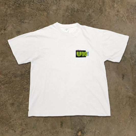 Oversized White Print Cotton T-shirt