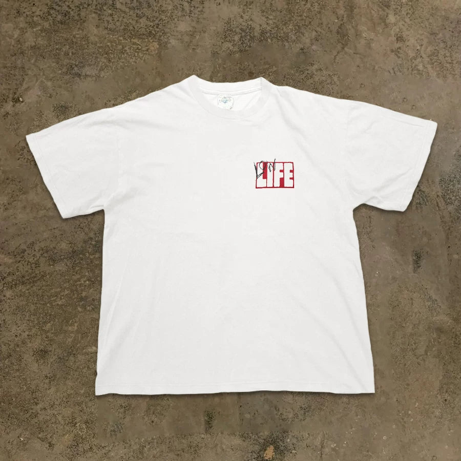 LIFT White Cotton T-shirt