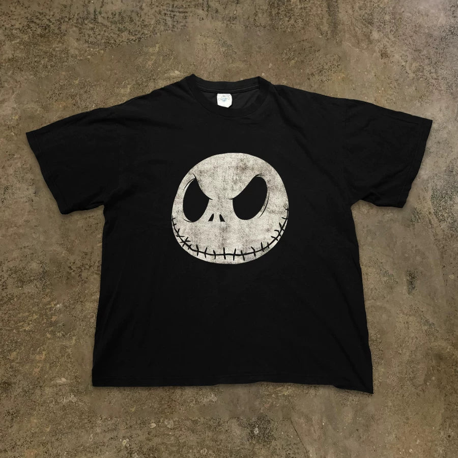 Demon Print Black Cotton T-shirt