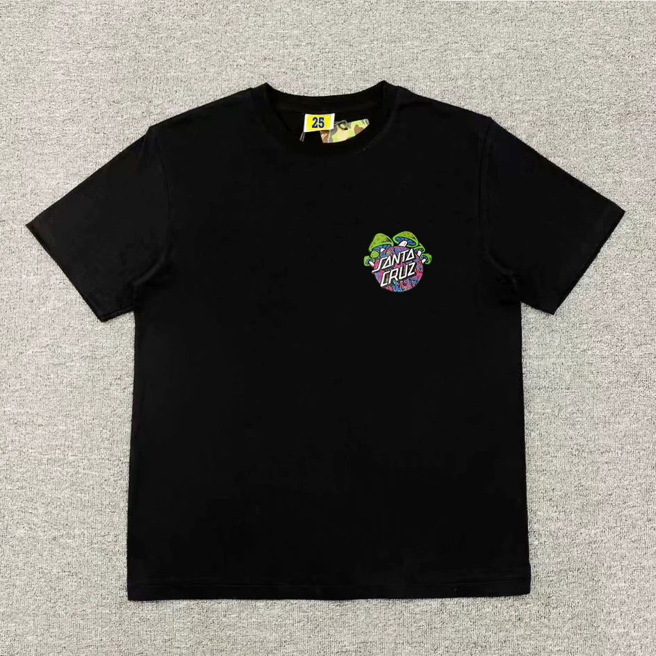 Santa Cruz Black Cotton T-shirt