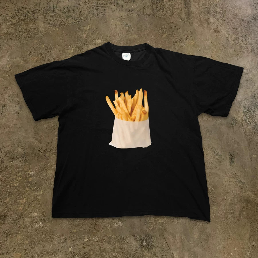 French Fries Print T-shirt