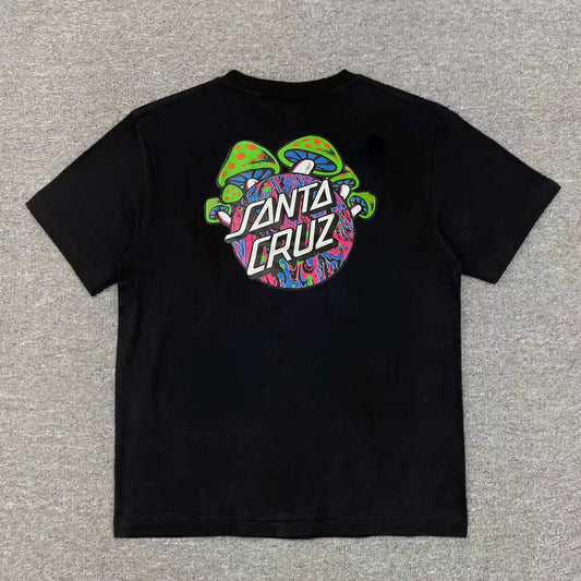 Santa Cruz Black Cotton T-shirt
