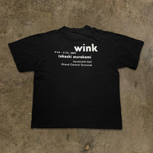 Small Daisy Black Cotton T-shirt