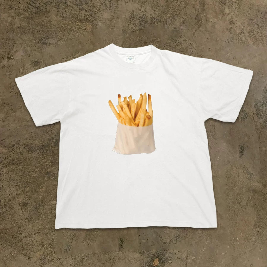 French Fries Print T-shirt